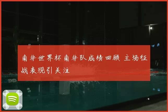 南非世界杯南非队成绩回顾 主场征战表现引关注